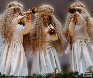 yapboz Üç melek trompet çalmaya